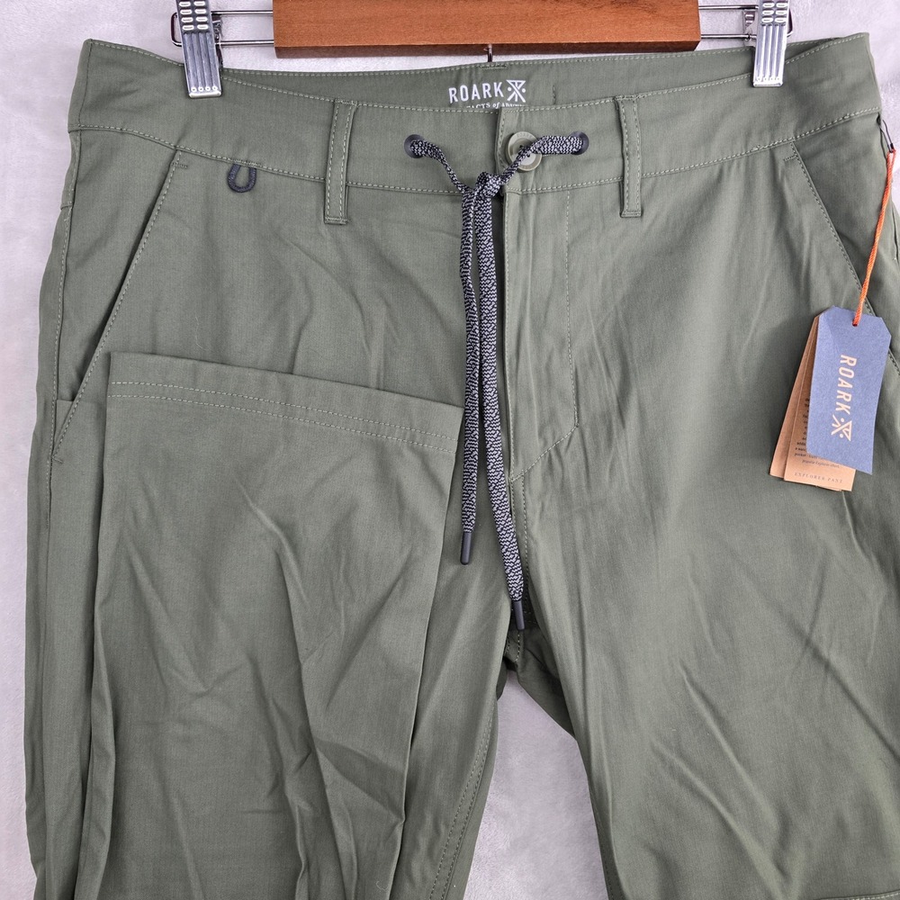 ROARK Mens 33x31 Explorer Adventure Pant Olive Green Cargo Style outdoors NEW